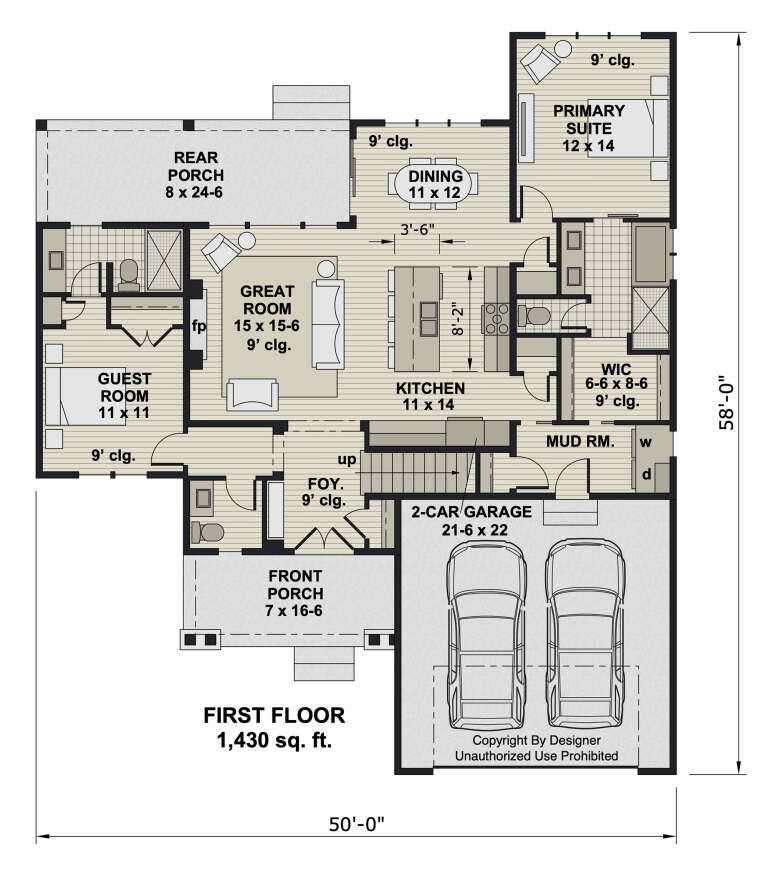 House Plan House Plan #34100 Drawing 1