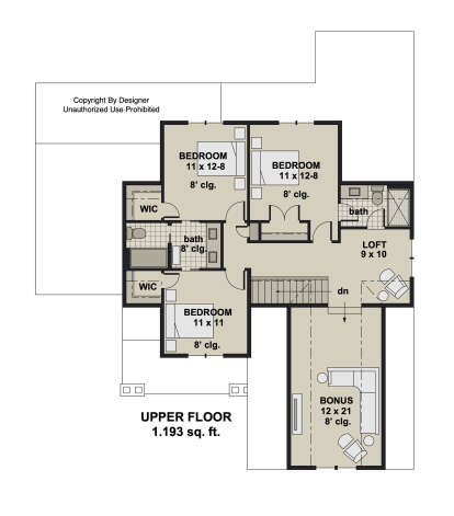 Second Floor for House Plan #098-00660