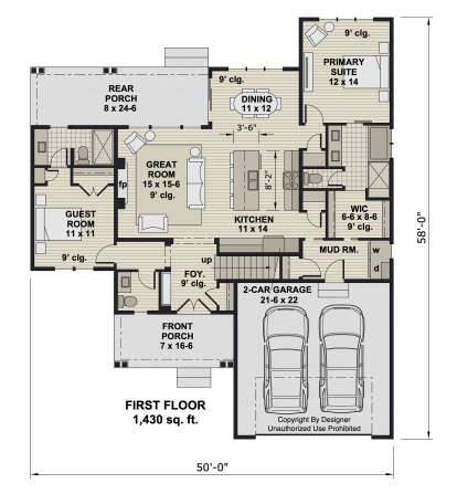 Main Floor  for House Plan #098-00661