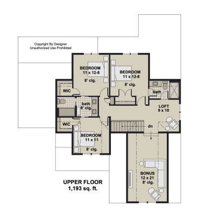 Second Floor for House Plan #098-00661