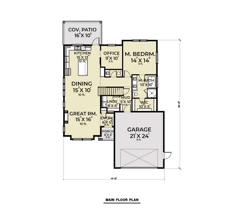 House Plan House Plan #34103 Drawing 1