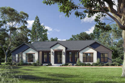 Modern Transitional House Plan #041-00405 Elevation Photo