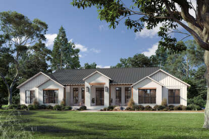 Modern Transitional House Plan #041-00405 Elevation Photo