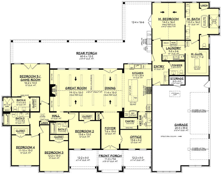 House Plan House Plan #34104 Drawing 1