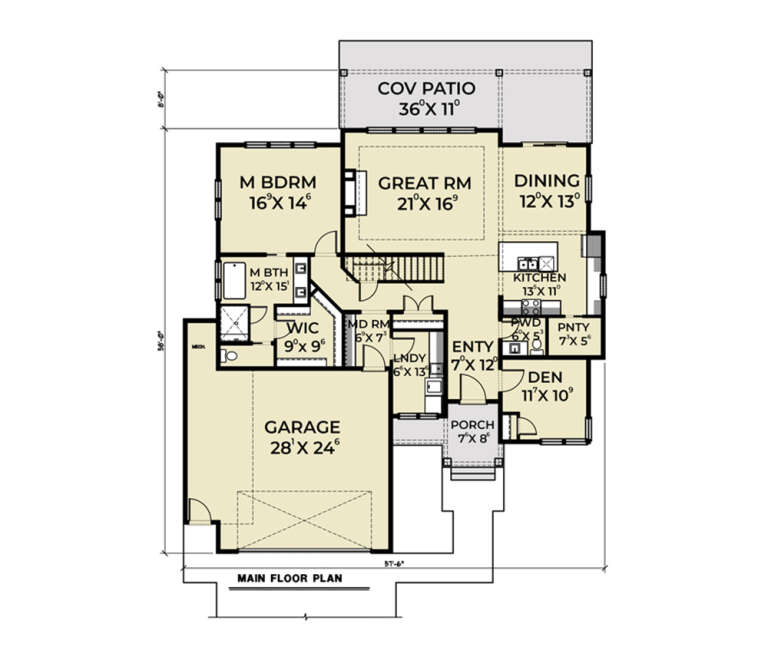 House Plan House Plan #34105 Drawing 1