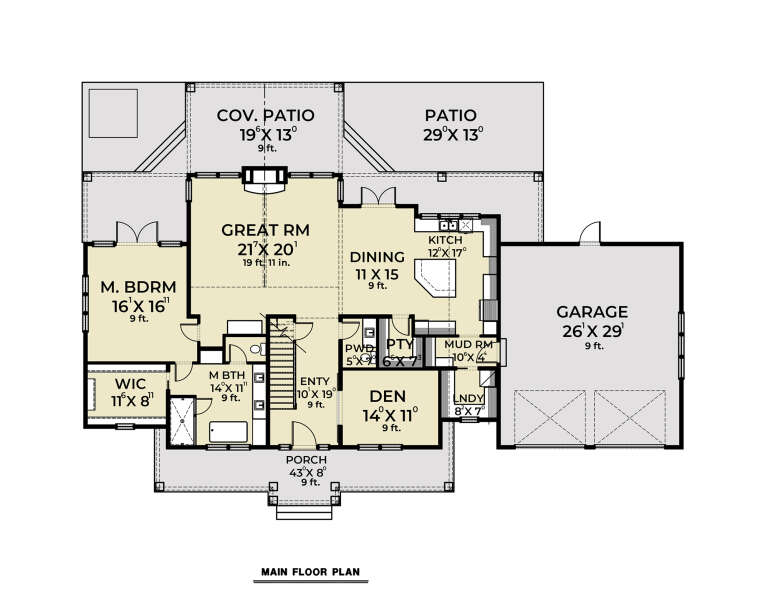 House Plan House Plan #34107 Drawing 1