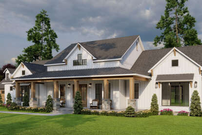 Modern Farmhouse House Plan #8318-00436 Elevation Photo