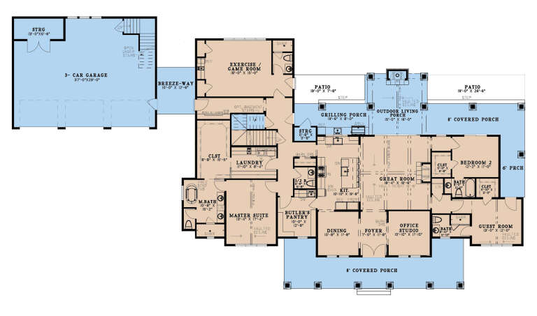 House Plan House Plan #34110 Drawing 1