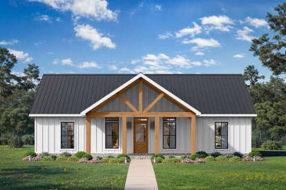 Modern Farmhouse House Plan #4534-00146 Elevation Photo