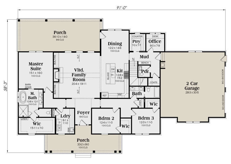 House Plan House Plan #34112 Drawing 1