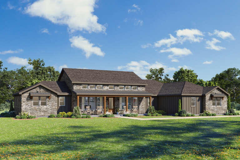 House Plan House Plan #34113 Angled Front Elevation