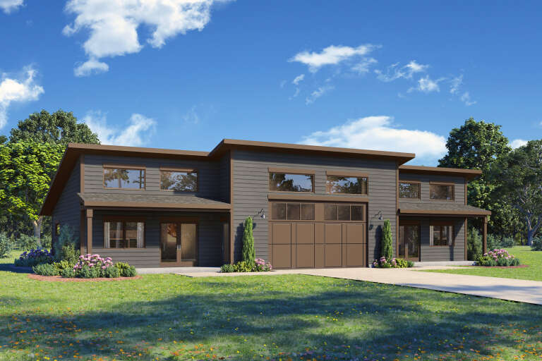 House Plan House Plan #34114 Angled Front Elevation