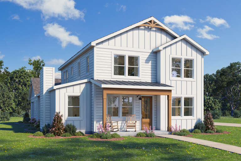 House Plan House Plan #34115 Angled Front Elevation