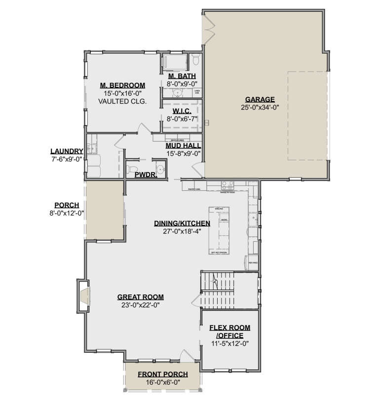 House Plan House Plan #34115 Drawing 1
