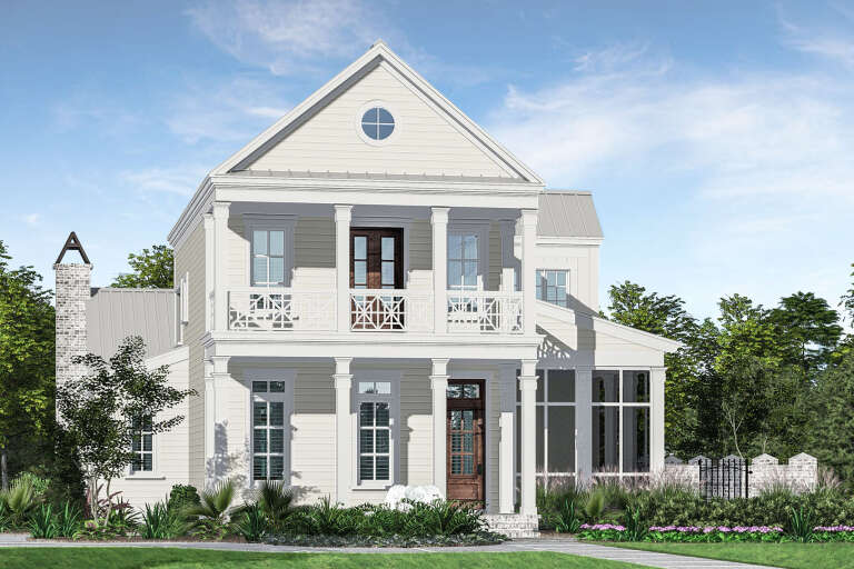 House Plan House Plan #34117 Angled Front Elevation