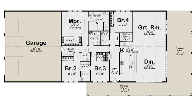 House Plan House Plan #34118 Drawing 1