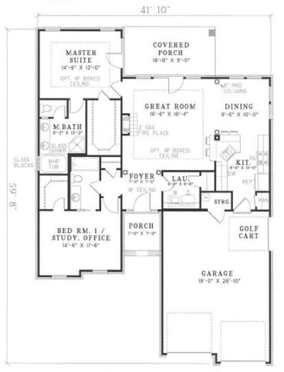 Floorplan 1 for House Plan #110-00174