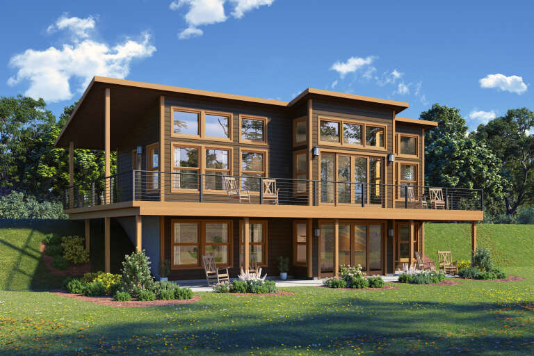 House Plan House Plan #34121 Angled Rear Elevation