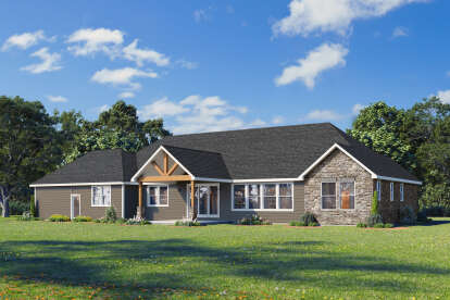 Modern Farmhouse House Plan #1462-00182 Elevation Photo