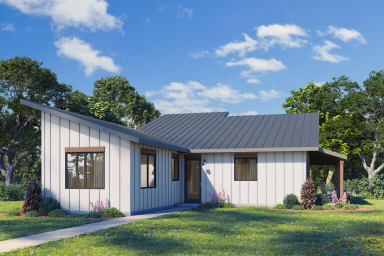 House Plan House Plan #34123 Angled Front Elevation