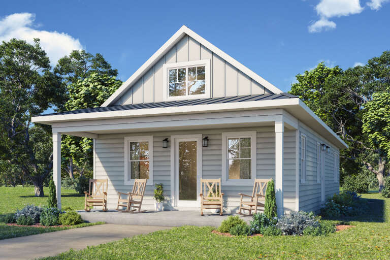 House Plan House Plan #34124 Angled Front Elevation
