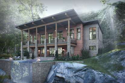Cabin House Plan #9401-00133 Elevation Photo