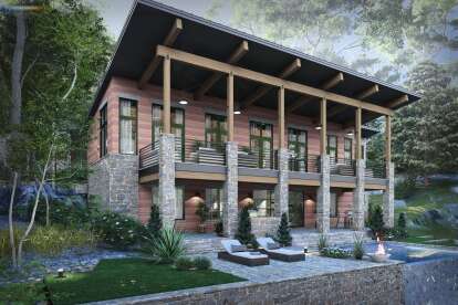 Cabin House Plan #9401-00133 Elevation Photo
