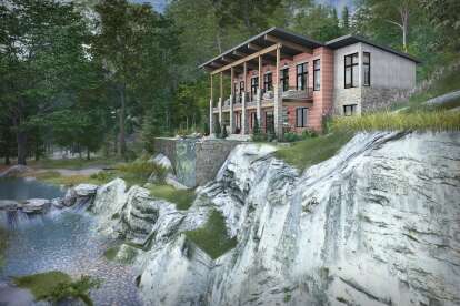 Cabin House Plan #9401-00133 Elevation Photo
