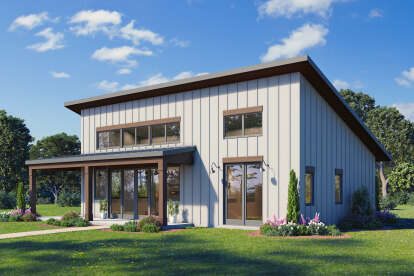 Modern House Plan #1462-00185 Elevation Photo