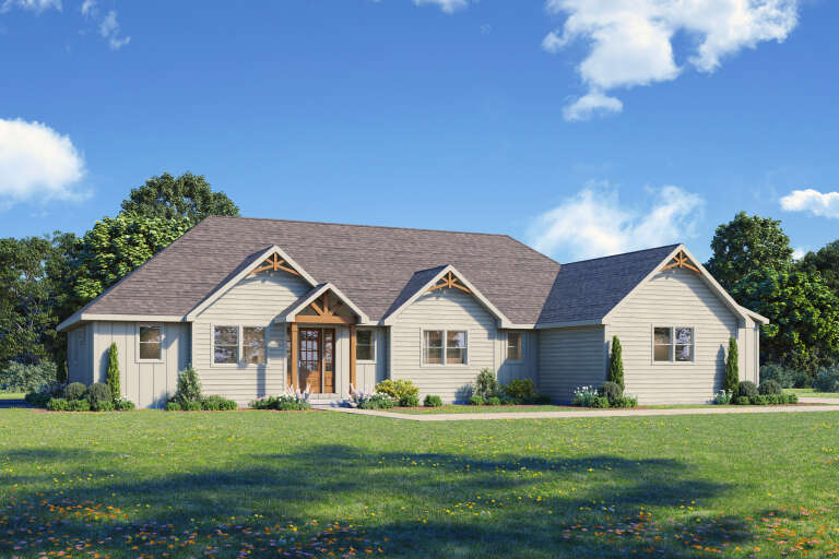 House Plan House Plan #34127 Angled Front Elevation