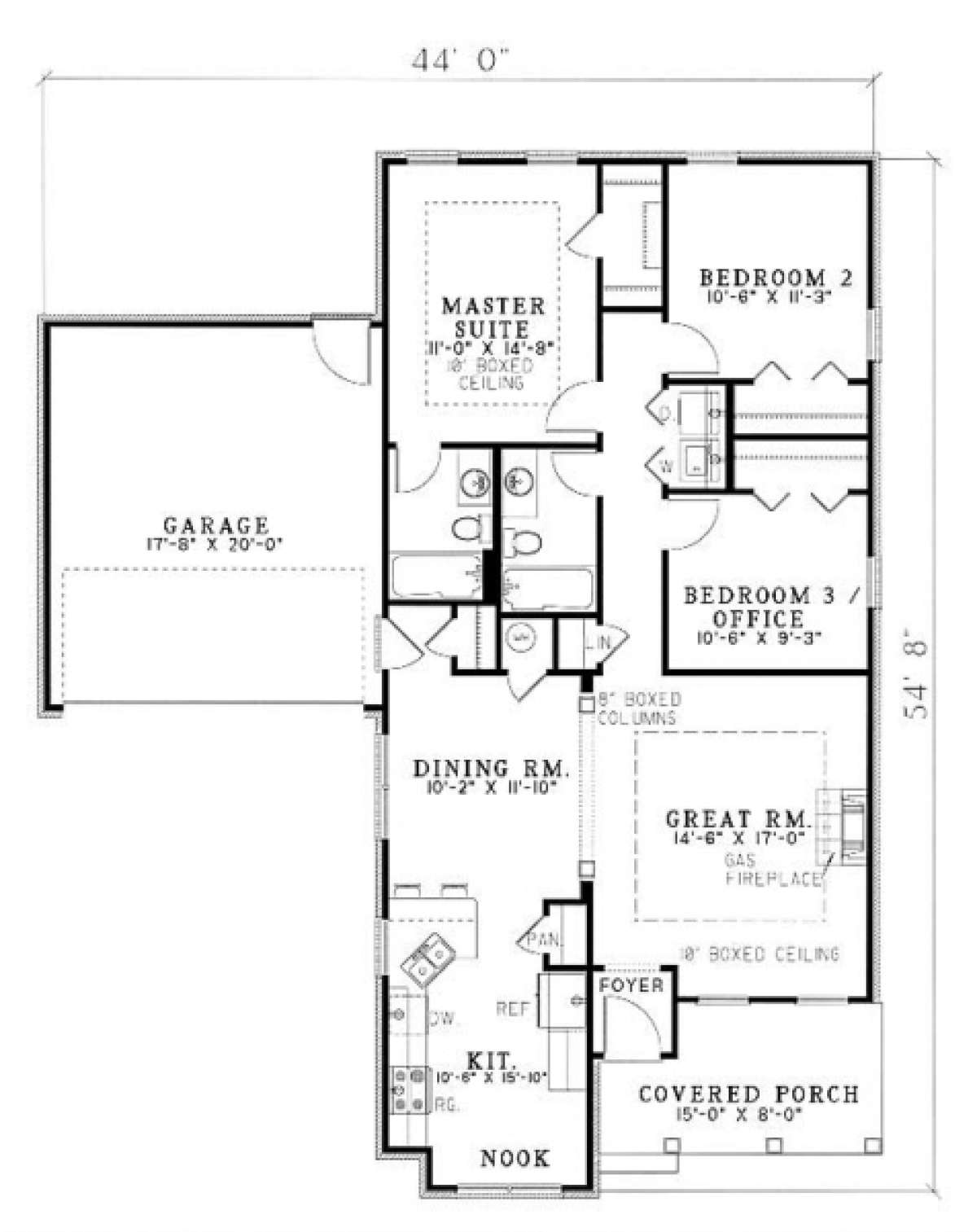 Floorplan 1 for House Plan #110-00175
