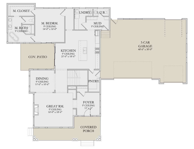House Plan House Plan #34132 Drawing 1