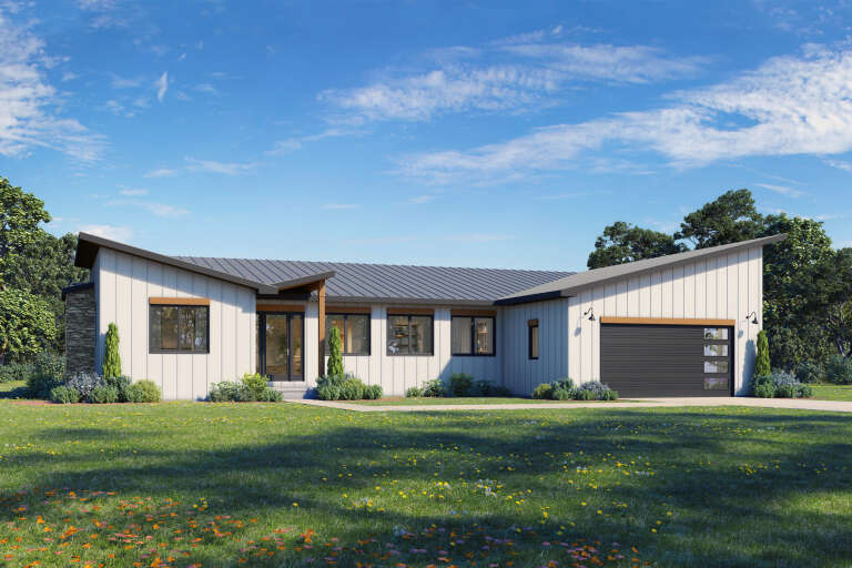 House Plan House Plan #34133 Angled Front Elevation
