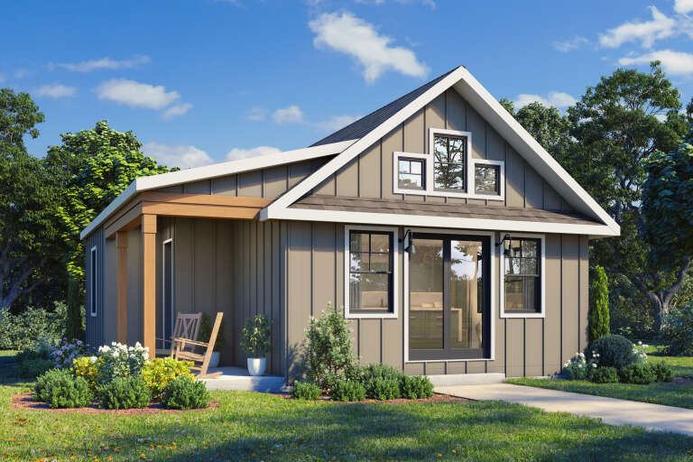 House Plan House Plan #34135 Angled Front Elevation