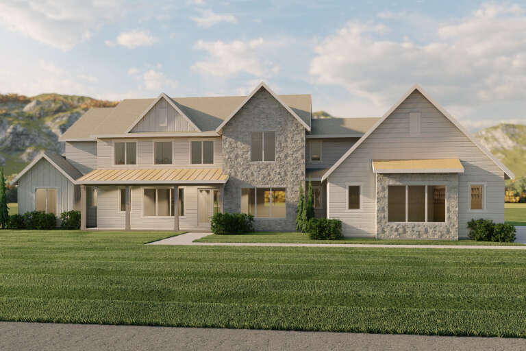 House Plan House Plan #34136 Angled Front Elevation