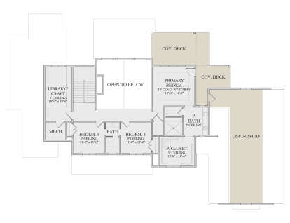 Second Floor for House Plan #6422-00106