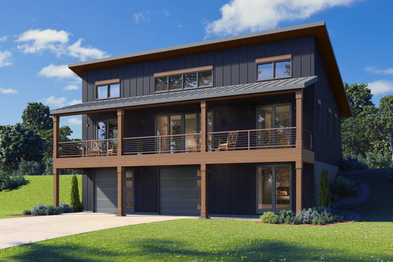 House Plan House Plan #34140 Angled Front Elevation