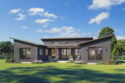 Modern House Plan #1462-00195 Elevation Photo