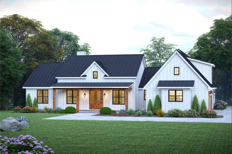 House Plan House Plan #34142 Angled Front Elevation