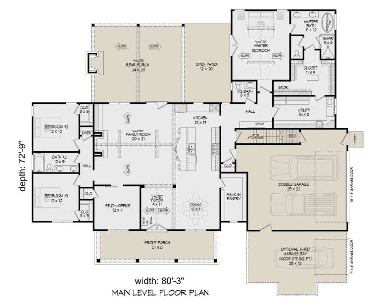 House Plan House Plan #34142 Drawing 1