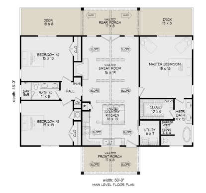 Main Floor  for House Plan #940-01355