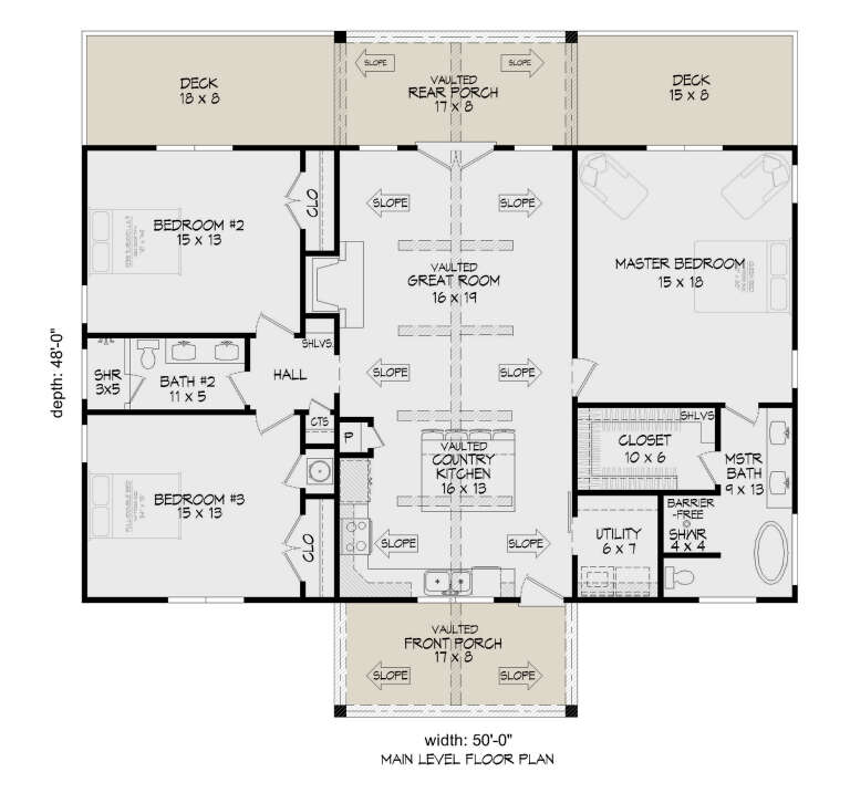 House Plan House Plan #34143 Drawing 1