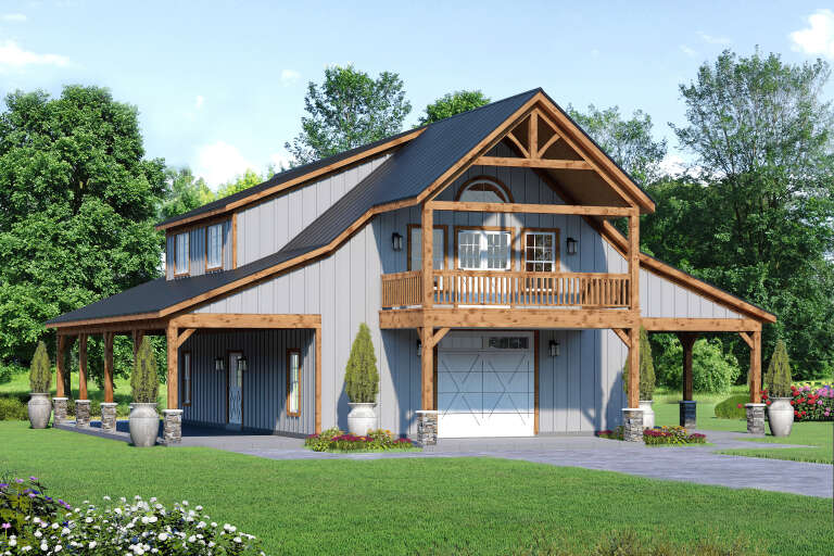 House Plan House Plan #34144 Angled Front Elevation