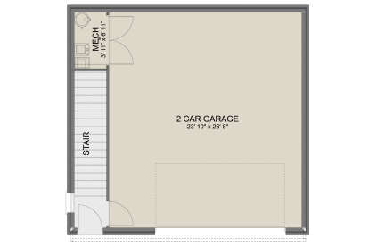 Garage Floor for House Plan #2802-00437