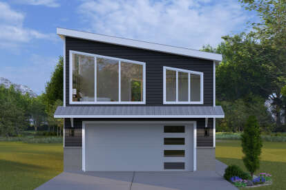 Contemporary House Plan #2802-00438 Elevation Photo