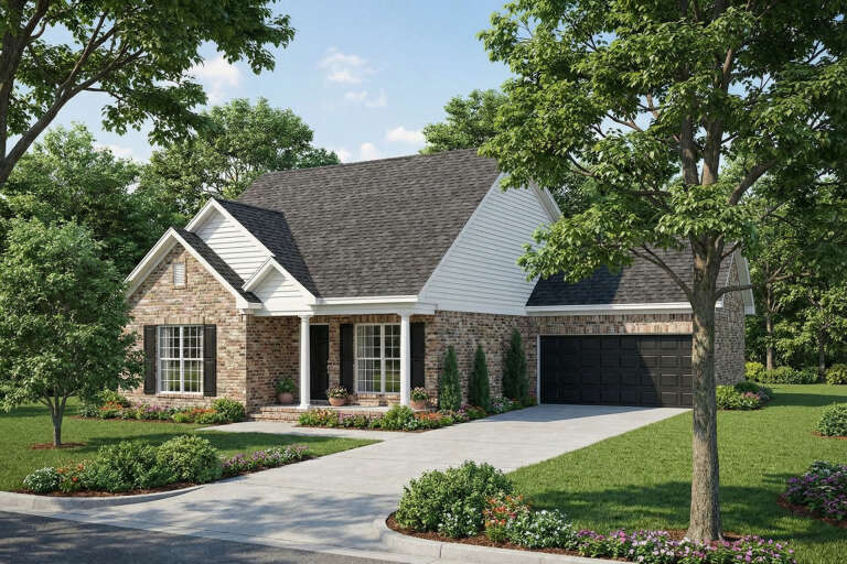House Plan House Plan #3415 Angled Front Elevation