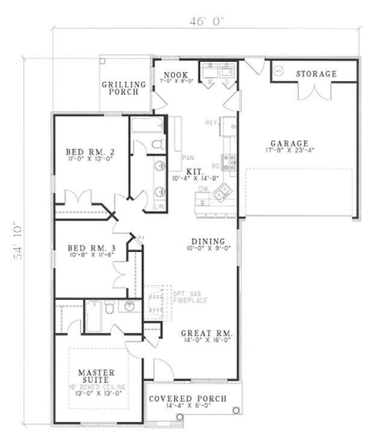 Floorplan 1 for House Plan #110-00177