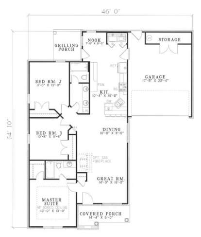 Main Floor  for House Plan #110-00177