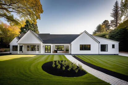 Modern Farmhouse House Plan #6422-00110 Elevation Photo