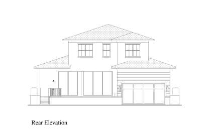 Coastal House Plan #207-00161 Elevation Photo